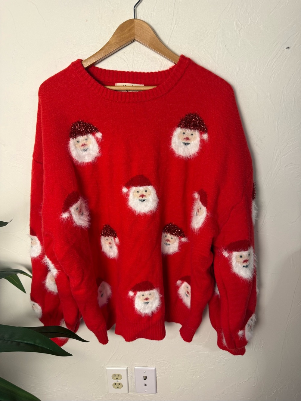 Haptics by Holly Harper Fuzzy Santa Christmas Sweater | 2X | Festive Holiday - Picture 2 of 5